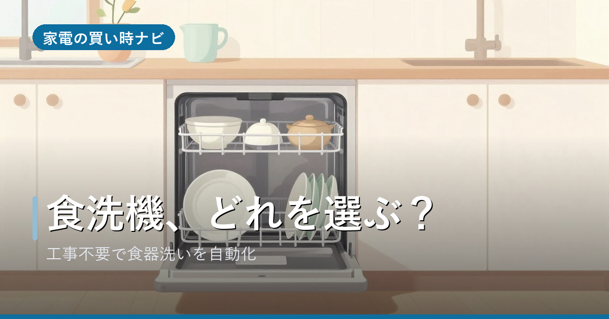 食洗機(工事不要)のおすすめ・選び方